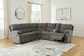 Tampa Furniture Outlet Lutz - Ashley Furniture - Museum Sectional - 2-Piece Reclining Sectional / Pewter - 81807S1
